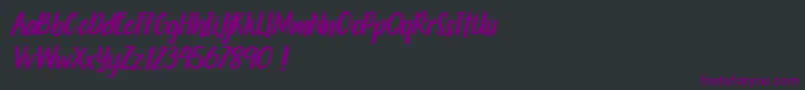 Travelgoals Font – Purple Fonts on Black Background