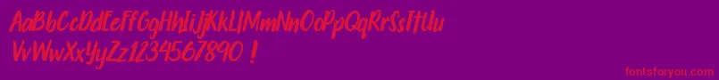 En savoir plus sur la police Travelgoals Police Travelgoals – polices rouges sur fond violet