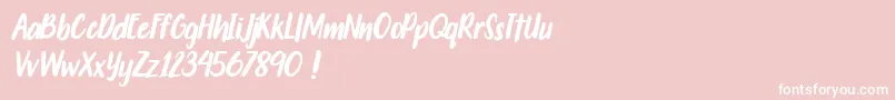 Travelgoals Font – White Fonts on Pink Background