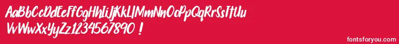 Travelgoals Font – White Fonts on Red Background