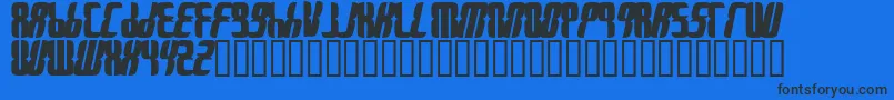 Kewken Font – Black Fonts on Blue Background