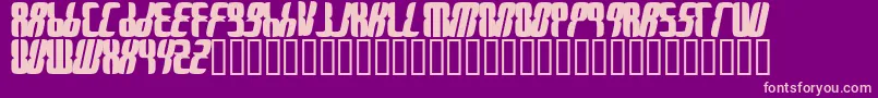 Kewken Font – Pink Fonts on Purple Background