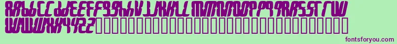 Kewken Font – Purple Fonts on Green Background