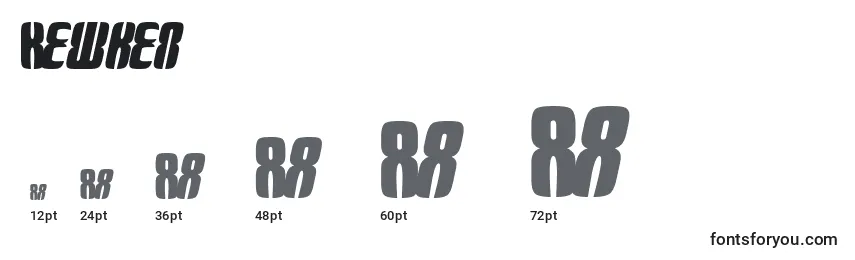 Kewken Font Sizes