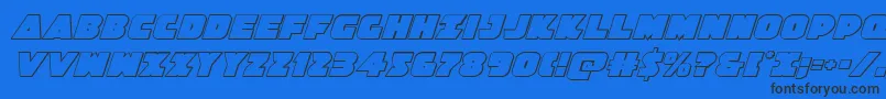 Jedisf3Dital Font – Black Fonts on Blue Background
