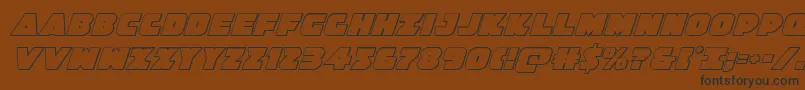 Jedisf3Dital Font – Black Fonts on Brown Background