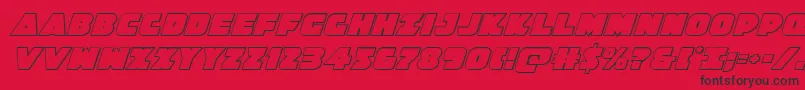 Jedisf3Dital Font – Black Fonts on Red Background