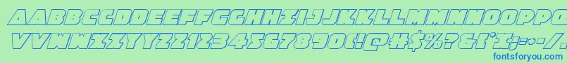 Jedisf3Dital Font – Blue Fonts on Green Background