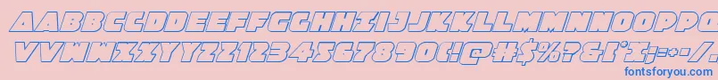 Jedisf3Dital Font – Blue Fonts on Pink Background