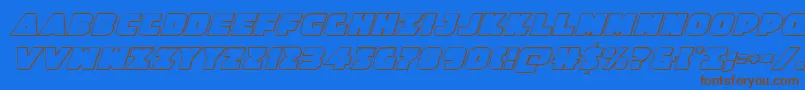 Jedisf3Dital Font – Brown Fonts on Blue Background