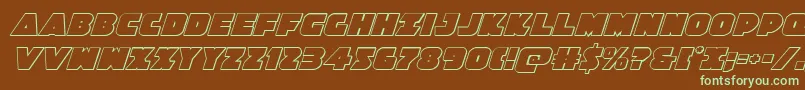 Jedisf3Dital Font – Green Fonts on Brown Background