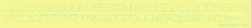 Jedisf3Dital Font – Green Fonts on Yellow Background