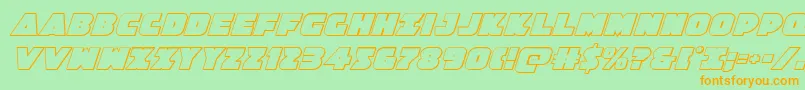 Jedisf3Dital Font – Orange Fonts on Green Background