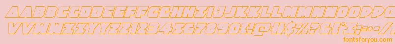 Jedisf3Dital Font – Orange Fonts on Pink Background