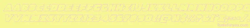 Jedisf3Dital Font – Pink Fonts on Yellow Background