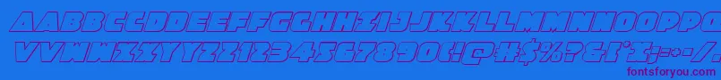 Jedisf3Dital Font – Purple Fonts on Blue Background