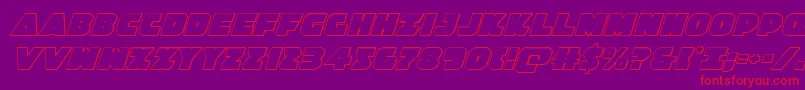 Jedisf3Dital Font – Red Fonts on Purple Background