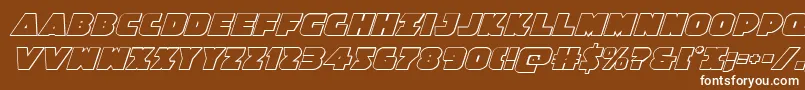 Jedisf3Dital Font – White Fonts on Brown Background