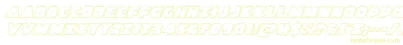 Jedisf3Dital Font – Yellow Fonts on White Background