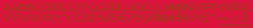 EnviroitcNormal Font – Brown Fonts on Red Background