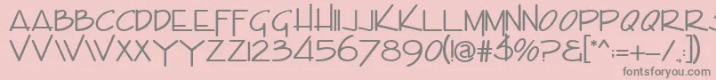 EnviroitcNormal Font – Gray Fonts on Pink Background