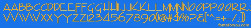 EnviroitcNormal Font – Orange Fonts on Blue Background
