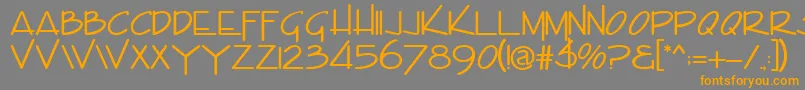 EnviroitcNormal Font – Orange Fonts on Gray Background