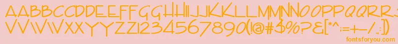 EnviroitcNormal Font – Orange Fonts on Pink Background