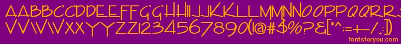 EnviroitcNormal Font – Orange Fonts on Purple Background