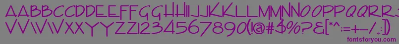 EnviroitcNormal Font – Purple Fonts on Gray Background