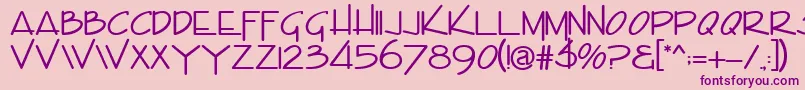EnviroitcNormal Font – Purple Fonts on Pink Background