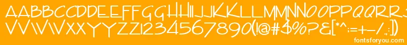 EnviroitcNormal Font – White Fonts on Orange Background