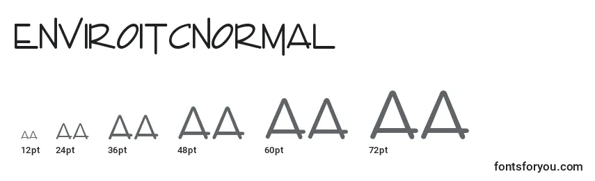 Размеры шрифта EnviroitcNormal