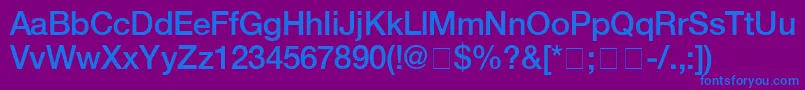 HelveticaMedium Font – Blue Fonts on Purple Background