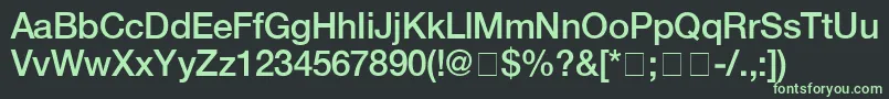 HelveticaMedium Font – Green Fonts on Black Background