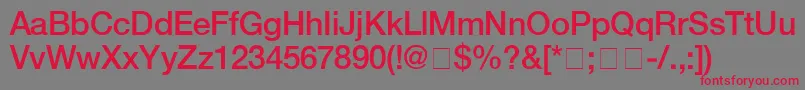 HelveticaMedium Font – Red Fonts on Gray Background