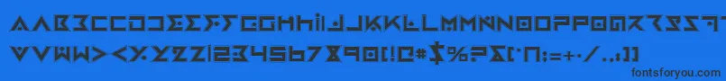 IronCobraPro Font – Black Fonts on Blue Background