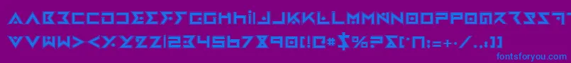 Шрифт IronCobraPro – синие шрифты на фиолетовом фоне