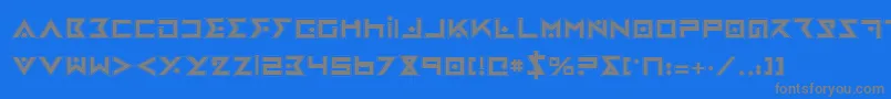 IronCobraPro Font – Gray Fonts on Blue Background