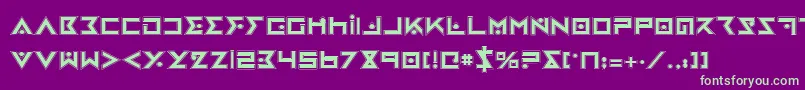 IronCobraPro Font – Green Fonts on Purple Background