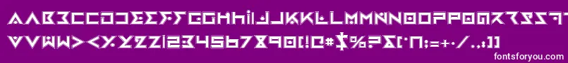 Fonte IronCobraPro – fontes brancas em um fundo violeta