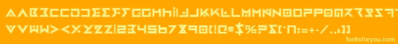 IronCobraPro Font – Yellow Fonts on Orange Background