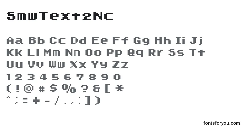 Fuente SmwText2Nc - alfabeto, números, caracteres especiales