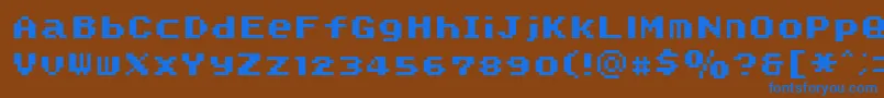 SmwText2Nc Font – Blue Fonts on Brown Background