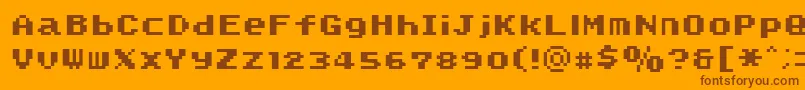 SmwText2Nc-Schriftart – Braune Schriften auf orangefarbenem Hintergrund