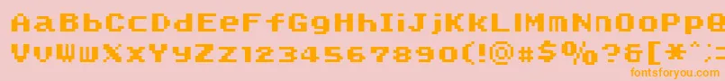 SmwText2Nc Font – Orange Fonts on Pink Background