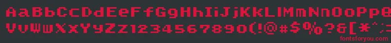 SmwText2Nc Font – Red Fonts on Black Background