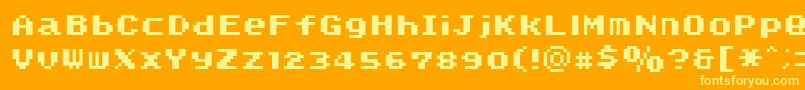 Czcionka SmwText2Nc – żółte czcionki na pomarańczowym tle