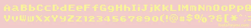 SmwText2Nc Font – Yellow Fonts on Pink Background