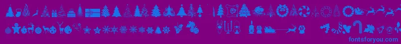 Police XmasTfbChristmas – polices bleues sur fond violet